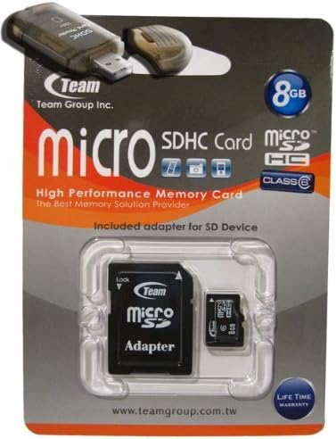 8GB Turbo Sınıf 6 microSDHC Hafıza Kartı. Palm Treo Pro 800W 850 için Yüksek Hız, ücretsiz SD ve USB Adaptörleriyle birlikte