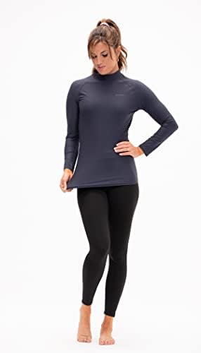 DEVOPS 3 Paket kadın Sıkıştırma Gömlek Kuru Fit Nock Kaplumbağa Boyun Uzun Kollu Koşu Atletik T-Shirt Egzersiz Tops