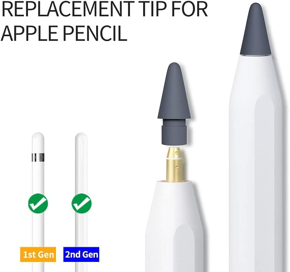 Tucana 6 Adet Renkli Kalem Uçları için Uyumlu Apple iPad Kalem 1. ve 2. Nesil (Kırmızı/Sarı / Mor / Pembe / Turkuaz)