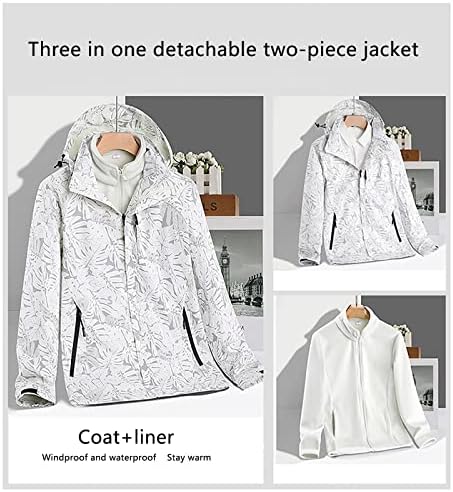 Kapitone Ceket Ceket Dış Giyim kadın ceketi Açık Rüzgar Geçirmez Nefes Florld Baskı Polar Sıcak Polar Rüzgar Geçirmez Sıcak