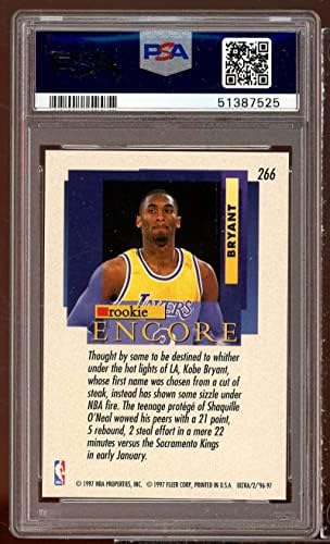 Kobe Bryant Çaylak Kartı 1996-97 Ultra 266 PSA 7