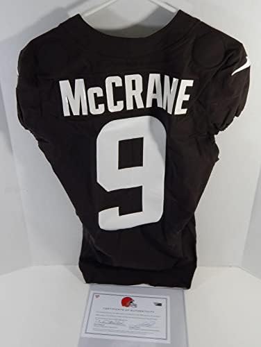 2020 Cleveland Browns Matt McCrane 9 Oyun Kullanılmış Kahverengi Antrenman Forması 36 473-İmzasız NFL Oyun Kullanılmış