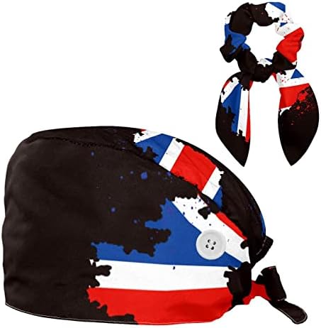 Komik Güneş İfade Amerikan Bayrağı Çalışma Kapağı Düğmeleri ile Ayarlanabilir Kabarık Şapka Unisex Fırçalama Kap Yay Saç