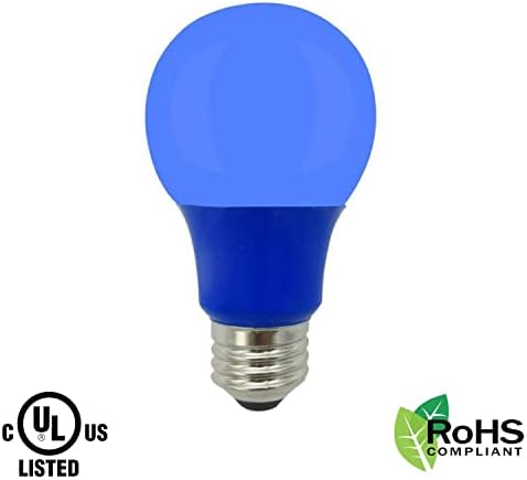 Xtricity LED A19 Mavi Ampuller Dış Mekan, 5W, A19/5W / B / LED (40W Eşdeğeri), E26 Orta Tabanlı Mavi Ampul, 120V, UL Listeli,