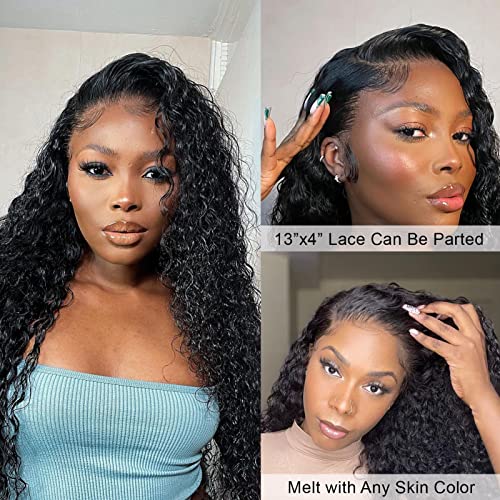 Kıvırcık dantel ön peruk insan saçı 180 % Yoğunluk 13x4 Tutkalsız Peruk insan saçı Ön Koparıp Brezilyalı Peruk Siyah kadın