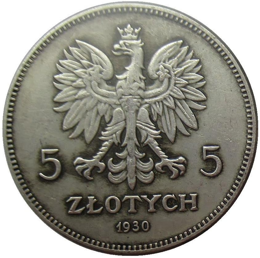 Gümüş Dolar Lehçe 5 Zlotisi 1930 Yabancı Kopya hatıra parası