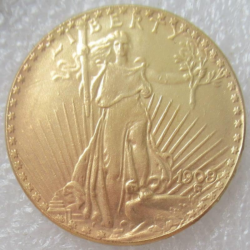 (1908-1933) 12 Yıl İsteğe Bağlı 20 ABD Doları Yabancı Kopya Altın Kaplama hatıra parası