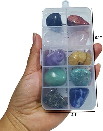 Rocktone 10 Çakra Taşları Kristaller Taş Eskitme Cilalı Taşlar Cep Taşları Wicca, Reiki, Şifa, Ev Dekorasyonu