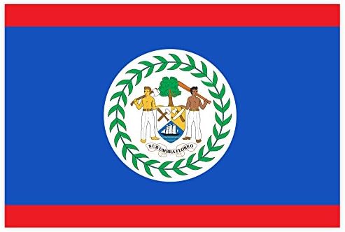 Belize bayrağı sticker çıkartma 5 x 3
