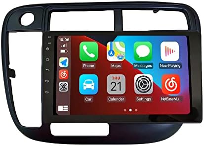 Android 10 Autoradio Araba Navigasyon Stereo Multimedya Oynatıcı GPS Radyo 2.5 D Dokunmatik Ekran içinhonda Civic 1996-2001