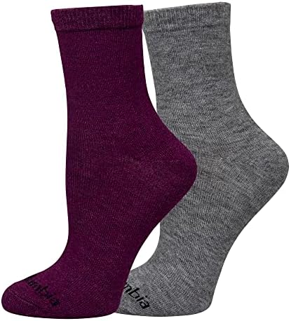 Columbia Kadın Çok Renkli Uzay Boyası Hafif Halhal Çorap 2 Çift, W. Iris / Char, Kadın 4-10