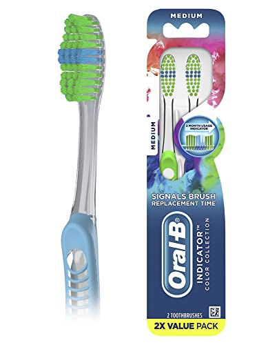 Oral-B Göstergesi Kontur Temiz Diş Fırçaları, Orta, 4 Sayım, Ekstra Değer Paketi (Renk Değişebilir)