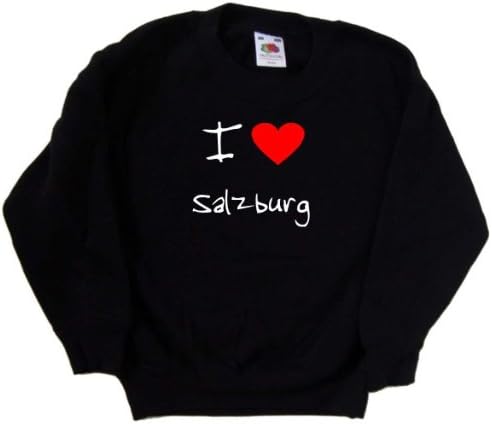 Kalbi Seviyorum Salzburg Siyah Çocuk Sweatshirt