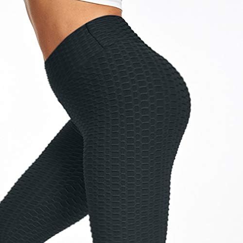 sdbrld Egzersiz Tayt Kadınlar için, Kış Sıcak Yüksek Belli Yoga Pantolon Karın Kontrol Tayt Koşu Çizgili Ezme Tayt