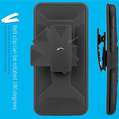 TKMore Kemer Klipsi motorola kılıfı Moto G Stylus 5G (2021) cep Telefonu Kapak Kickstand Tutucu ile Anti-vurmak Kılıf Siyah