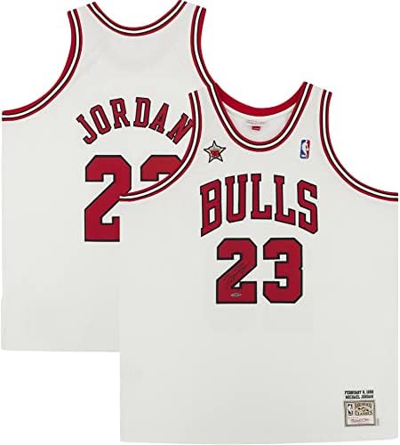 Michael Jordan Chicago Bulls İmzalı Mitchell & Ness 1998 All-Star Maçı Beyaz Forma - Üst Güverte İmzalı NBA Formaları