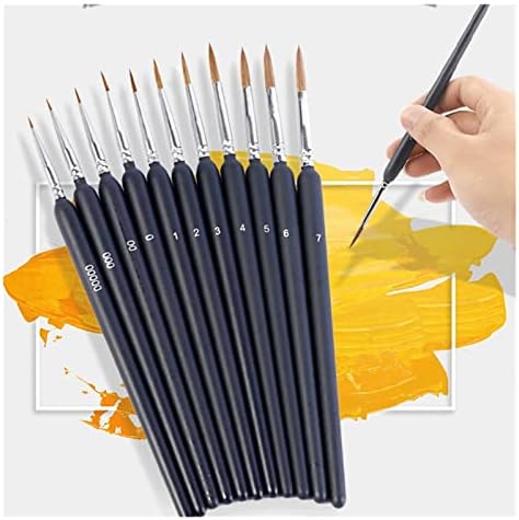 SAWQF 11 Takım Fırça Boyama Zamanlı Fırça Yağlıboya Zamanlı Kanca Hattı Sanat Boyama Aracı Kanca Kalem