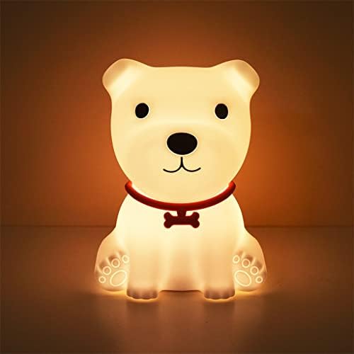 Kalın Renkli Köpek LED Gece Lambası Dokunmatik Sensör Silikon USB Şarj Edilebilir yatak odası lambası Çocuklar için Çocuk