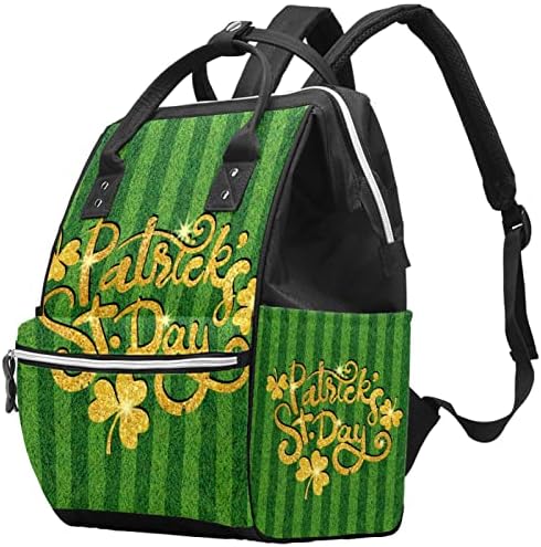 GUEROTKR Seyahat Sırt çantası, Bebek Bezi çantası Sırt çantası, bebek bezi sırt çantası, Aziz Patrick Günü Altın Shamrocks