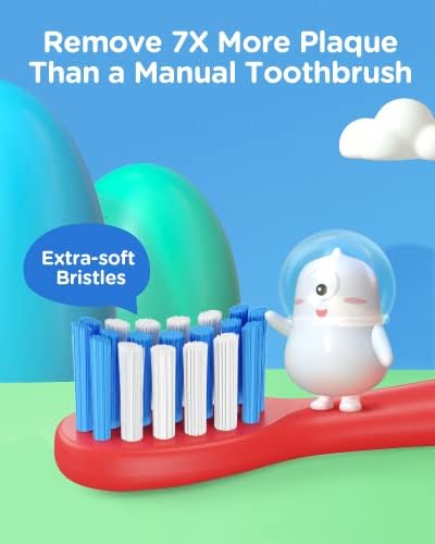 Bitvae Çocuk Elektrikli Diş Fırçası, Çocuk Diş Fırçası, Erkek ve Kız Çocukları için Yürümeye Başlayan Elektrikli Diş Fırçası,