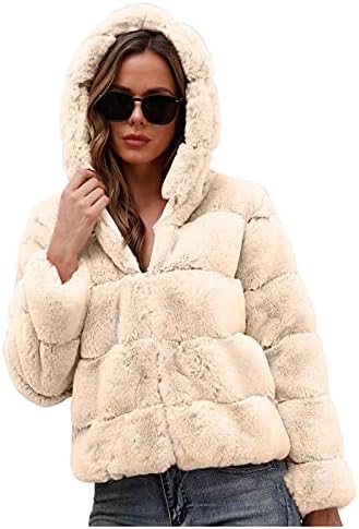 Uzun Kollu Hoodies Kadın Kış Doğum Günü Klasik V Boyun fermuarlı kapüşonlu kıyafet Bulanık Sıcak Rahat Düz Renk Hoodie