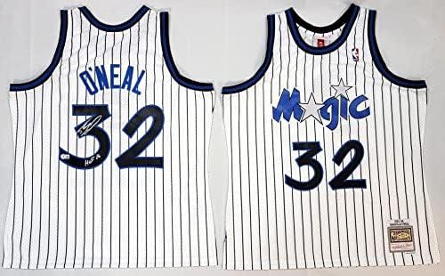 Shaquille o'neal İmzalı Orlando Magic White 1993-94 Mitchell & Ness Swingman Forması ile HOF 16 Beckett İmzalı NBA Formaları