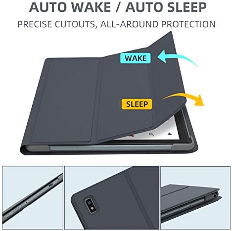 Tablet Kılıf için Vastking Kingpad K10 Pro & K10, 10.1 inç, Otomatik Uyandırma / Uyku, Üçlü Görüş Açıları, Premium PU Üç