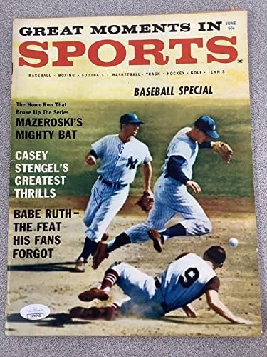 Bobby Richardson İmzalı Spor Mag Yankees Beyzbol İmzası JSA Etiket Yok 6/61 - İmzalı Beyzbol Topları