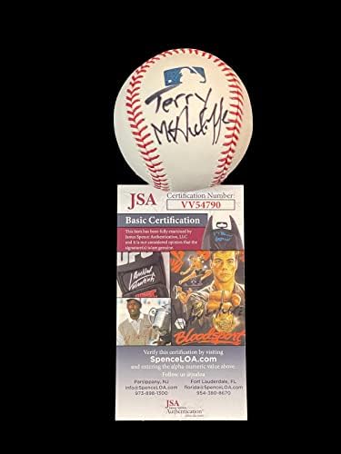 Terry McAuliffe Virginia Valisi DNC Başkanları İmzalı Beyzbol JSA İmzalı Kolej Beyzbol Toplarını İmzaladı