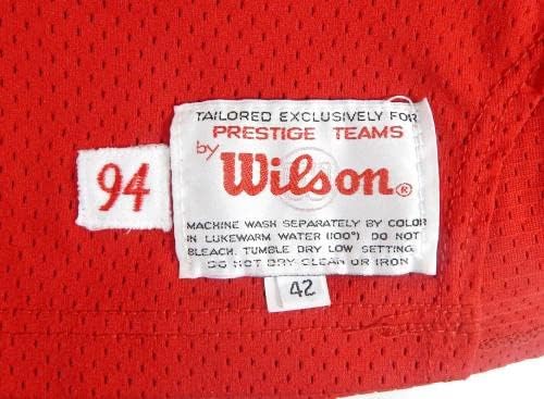 1994 Kansas City Chiefs Matt Blundin 14 Oyunu Yayınlandı Kırmızı Forma NFL 75. S 42 8 - İmzasız NFL Oyunu Kullanılmış Formalar