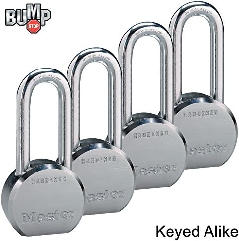 Ana Kilit - (4) Yüksek Güvenlikli Pro Serisi Anahtarlı Asma Kilitler 6230NKALH-4 w/ BumpStop Teknolojisi