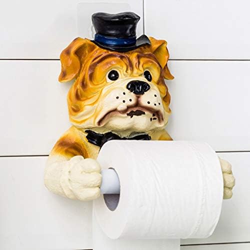 YFQHDD Sevimli Karikatür Köpek Reçine tuvalet kağıt rulo tutucu Duvara Monte Çok Amaçlı Yapışkanlı rulo kağıt havlu dağıtıcısı