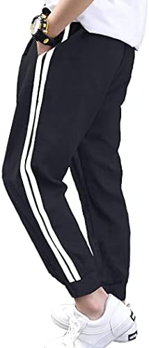 Boyoo Erkek Temel Sweatpants Gençlik alıştırma külodu Atletik Triko koşucu pantolonu Aktif Spor Tayt 6-14Y Çocuklar