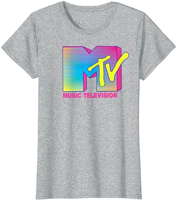 MTV Logo Floresan Renkler Grafikli tişört