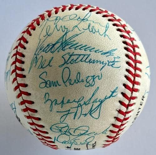 1987 NEW YORK METS takımı Ulusal Lig Topunu imzaladı-29 İMZA-JSA MEKTUBU - İmzalı Beyzbol Topları