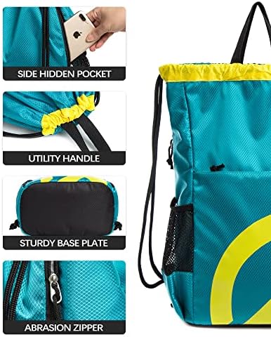 TRAİLKİCKER büzgülü sırt çantası Spor Sackpack Spor Çuval ipli çanta Su Geçirmez Cepler ile Erkekler Kadınlar için