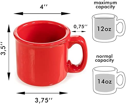 ECODESİGN-ABD Kırmızı Kahve Kupa-Seramik - 2'li set-Bardak Altlığı ile Rahat Sıcak Çay Sütlü Çikolata Kakao Tatil Kupaları