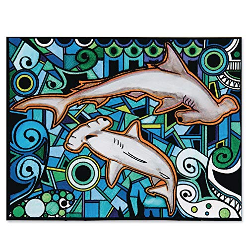 Dünya Çapında S & S-mp-PS1401 Kadife Sanat Köpekbalıkları! Posterler (12'li Paket)