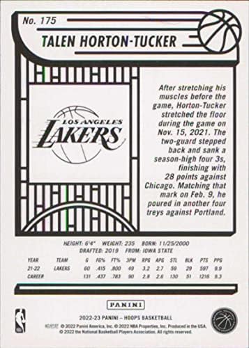 2022-23 Panini NBA Çemberleri 175 Talen Horton-Tucker NM-MT Utah Jazz Basketbol Ticaret Kartı NBA