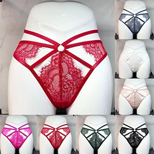 Kadın Dantel Thongs, Criss Çapraz İç Çamaşırı Bikini Artı Boyutu Tarak Trim See Through Tığ G-String Thongs