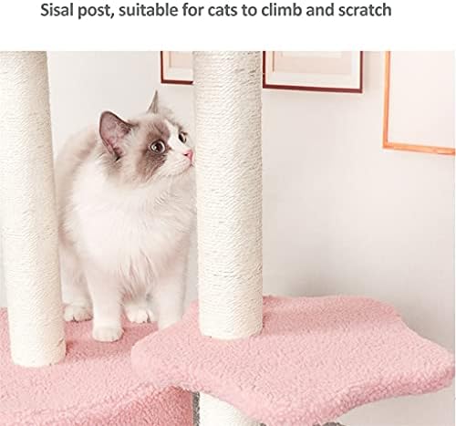 GRETD Kediler Ağacı Kulesi Kınamak tırmalama sütunu Sonrası Kediler Tırmanma Kulesi Pet Kediler Ağacı Oyuncak Top Kediler