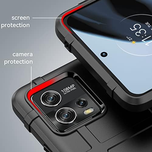Motorola G72 Sucnakp Kılıf Moto G72 Kılıf ile 2* Ekran Koruyucu Ağır Şok Emme Telefon Kılıfları Darbeye Dayanıklı Koruyucu