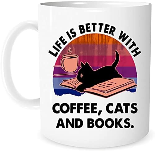Kedi sever Kupalar Kahve Kedileri ve Kitaplarla Hayat Daha Güzel