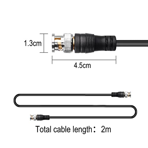 YACSEJAO BNC Erkek BNC Erkek Koaksiyel Kablo Ultra Düşük Kayıp 50 ohm HD-SDI BNC Jumper Koaksiyel Uzatma Kablosu Güvenlik