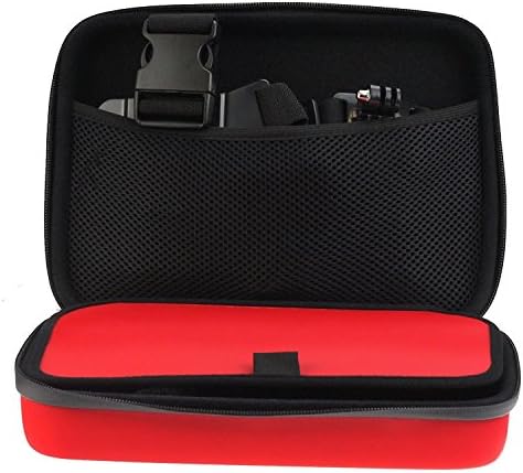 Navitech Kırmızı Darbeye Dayanıklı Eylem Kamera Çantası / Kapak ile Uyumlu Ourlife 4K WiFi Sualtı Sporları Eylem Kamera
