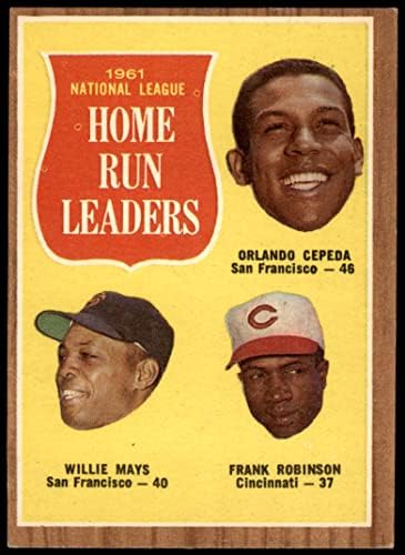 1962 Topps 54 NL İK Liderleri Orlando Cepeda / Willie Mays/Frank Robinson San Francisco / Kırmızı Devler / Kırmızı (Beyzbol
