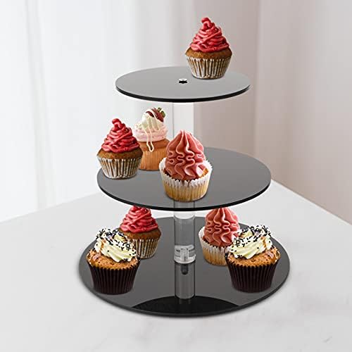 Happyyami Çerez Kek 3 Katmanlı Tatlı Standları Meyve Tabakları Kek Standları Set Cupcake Tutucu Yuvarlak Tatlı Ekran Plaka