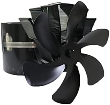 SYXYSM 5-siyah şömine ısı Powered soba Fan günlük ahşap brülör çevre dostu sessiz Fan ev verimli ısı dağılımı (renk: duvara