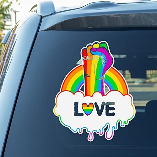 Mama Ayı Biseksüel Lezbiyen laptop etiketi Araba Çıkartması Aşk Eşitlik Hakları LGBTQ Gökkuşağı Çıkartması Araba vinil çıkartması