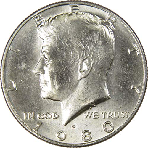 1980 D Kennedy Yarım Dolar BU Dolaşımsız Nane Devlet 50c ABD Sikke Tahsil